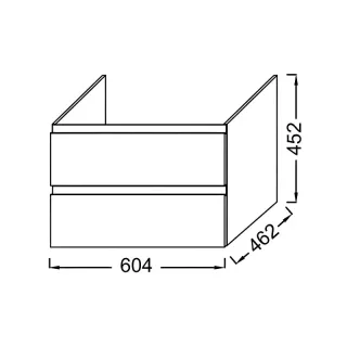 Тумба под раковину Jacob Delafon Madeleine EB2052-J53 60 см чёрный матовый